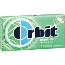 Wrigleys Orbit Sugar Free Chewing Gum Sweet Mint, 4.4g